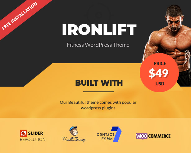 IronLift - Fitness and Gym WordPress Theme - 1