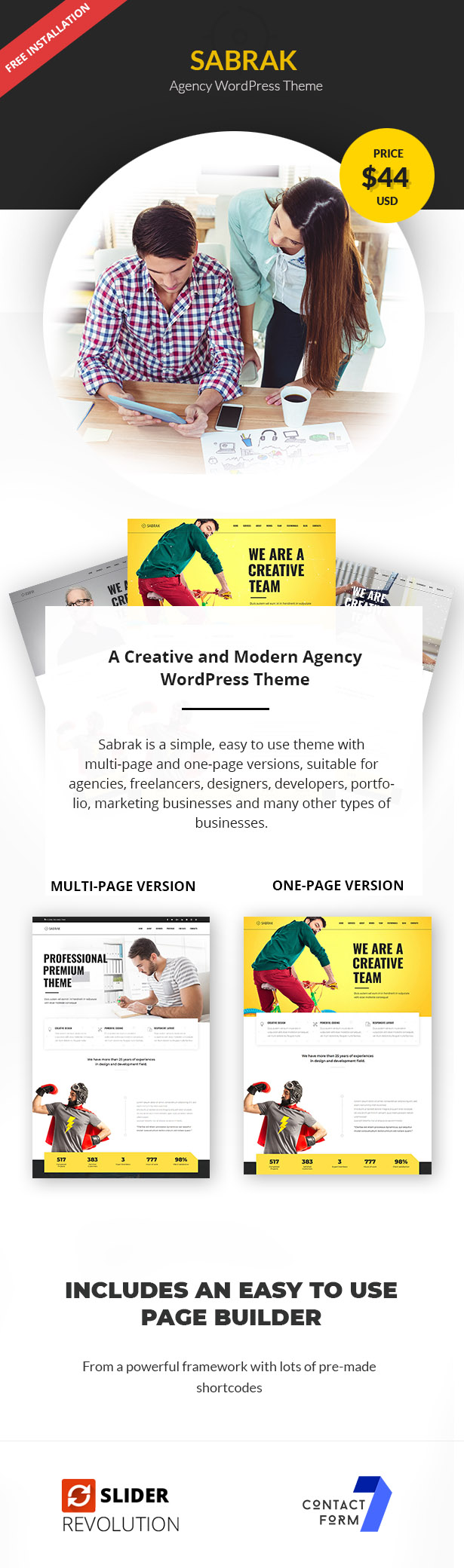Sabrak - Agency WordPress Theme - 1